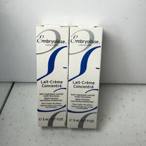 New Embryolisse Lait-Crème Concentré 0.17oz / 5ml Travel Size- Set Of 2